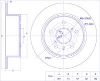 Диск тормозной TG-42431-33130RN1432*Ti•GUAR