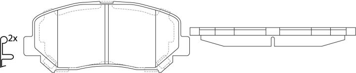 Тормозные колодки BP25000* SB NAGAMOCHI 